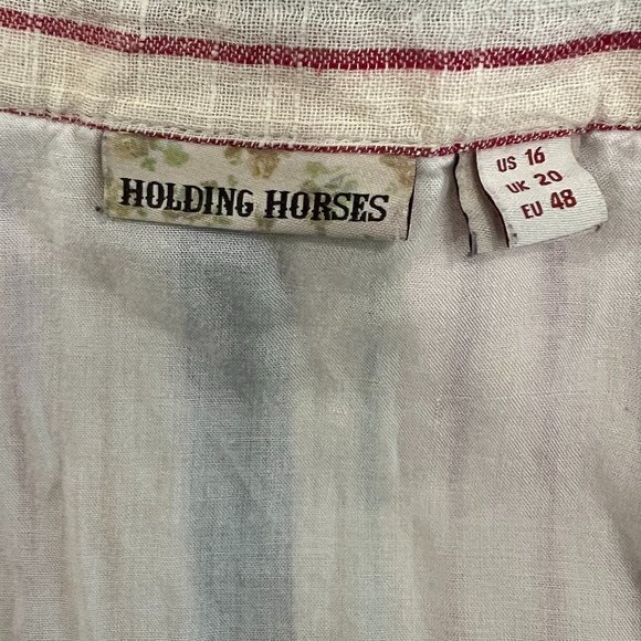 Anthropologie Holding Horses Sanibel Striped Midi Dress Size 16 - Picture 10 of 12